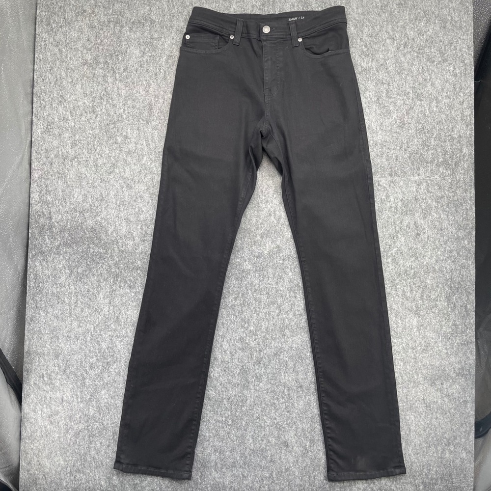 Fidelity Jimmy Jeans Mens 34 Slim Straight  Black Denim Pants